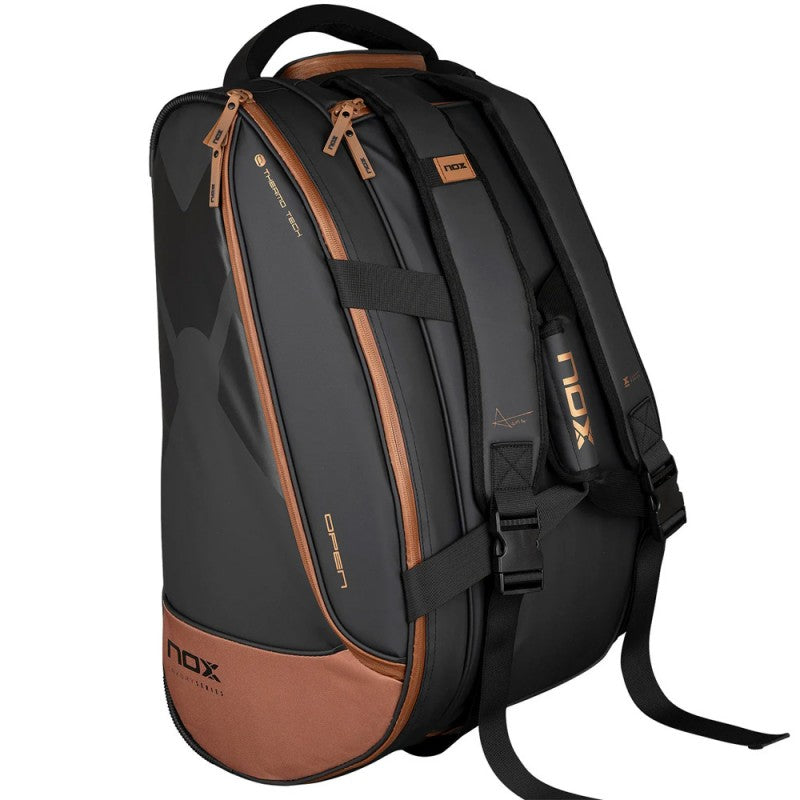 Nox Luxury Open Series Black Brown padel bag